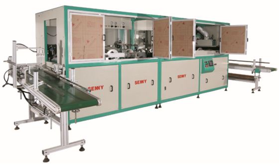 बहुरंगी प्लास्टिक गोल बाल्टी पूर्ण स्वचालित स्क्रीन प्रिंटिंग मशीन 18pcs/Min