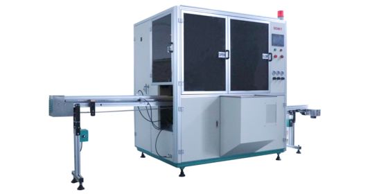 1-रंग 50 पीसी/मिन ऑटोमैटिक जार और बोतल कैप यूवी स्क्रीन प्रिंटिंग मशीन