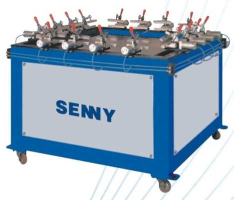 6 किग्रा / सेमी 2 स्क्रीन प्रिंटिंग स्ट्रेचिंग मशीन, 750X750 मिमी वायवीय स्क्रीन स्ट्रेचर