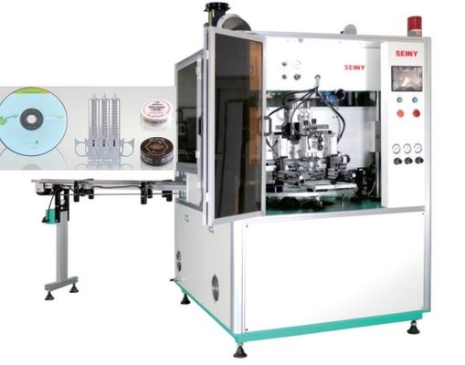 एक स्टेशन 3000pcs/Hr स्वचालित फ्लैट स्क्रीन प्रिंटिंग मशीन SGS For CD