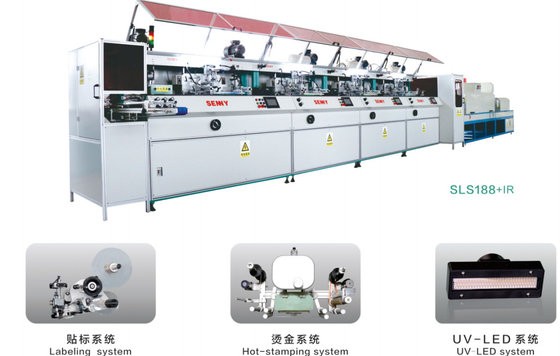 300*250mm 100pcs/Min पूर्ण स्वचालित सिल्क स्क्रीन प्रिंटिंग मशीन बहुरंगी