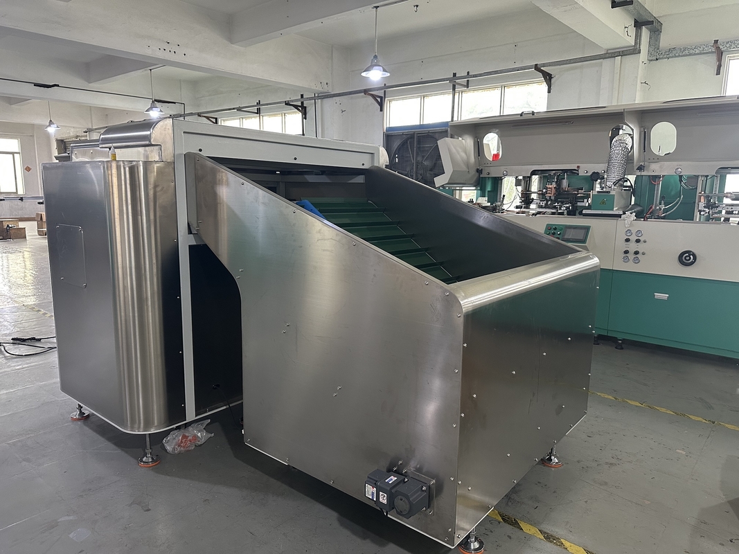 बेलनाकार कंटेनरों के लिए पूर्ण स्वचालित बोतल स्क्रीन प्रिंटर 100pcs/min