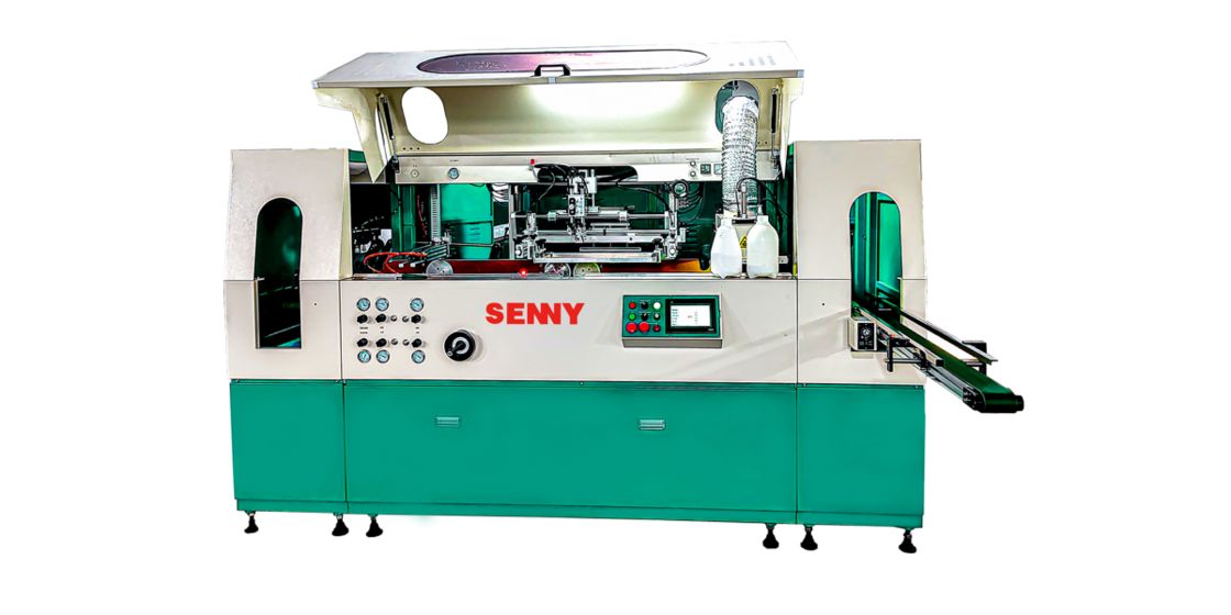 1-2L 50 पीसी/मिन 1-8 रंग प्लास्टिक गोल बाल्टी यूवी स्क्रीन प्रिंटिंग मशीन