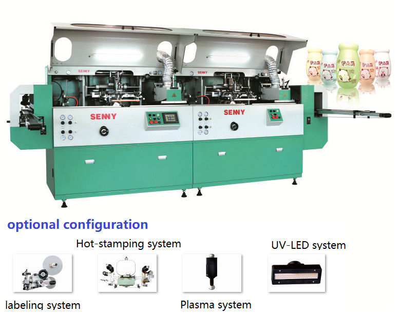 5000pcs/Hr मल्टी कलर ऑटोमैटिक सिलेंडर स्क्रीन प्रिंटिंग मशीन 250x200mm उत्पाद