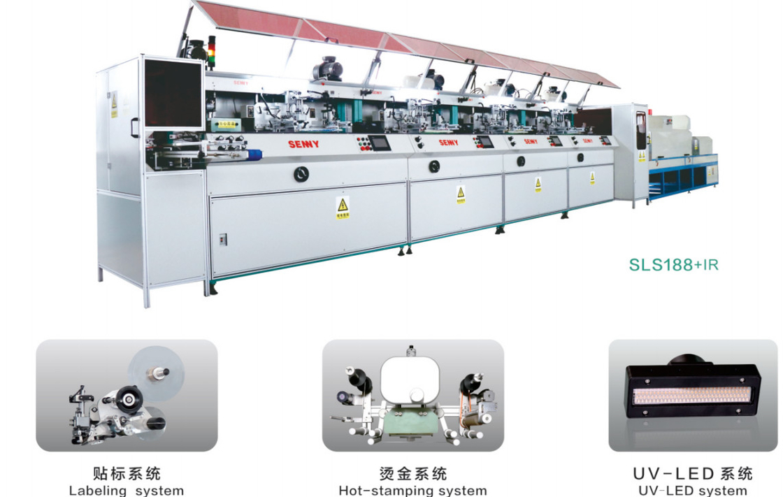 300*250mm 100pcs/Min पूर्ण स्वचालित सिल्क स्क्रीन प्रिंटिंग मशीन बहुरंगी